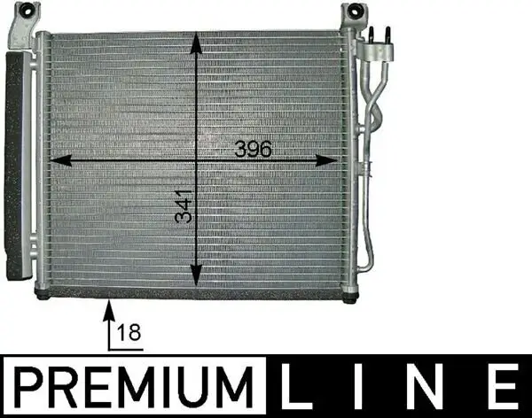 Kondensator, Klimaanlage MAHLE AC 591 000P