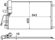 Kondensator, Klimaanlage MAHLE AC 607 001S