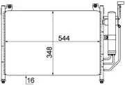 Kondensator, Klimaanlage MAHLE AC 608 000S