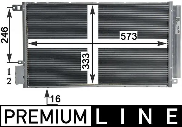 Kondensator, Klimaanlage MAHLE AC 633 000P