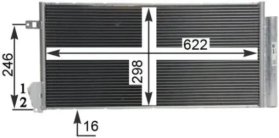 Kondensator, Klimaanlage MAHLE AC 634 000P Bild Kondensator, Klimaanlage MAHLE AC 634 000P