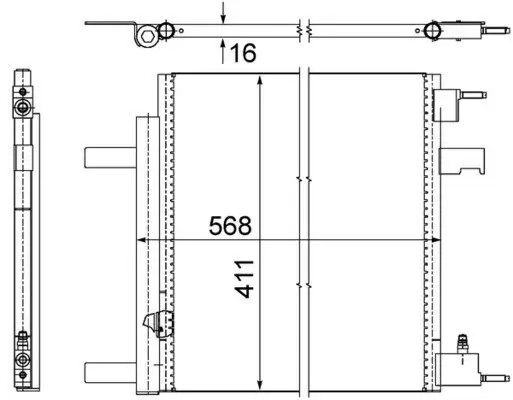 Kondensator, Klimaanlage MAHLE AC 636 000P