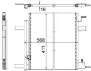 Kondensator, Klimaanlage MAHLE AC 636 000P