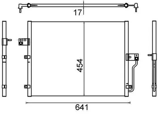 Kondensator, Klimaanlage MAHLE AC 643 000S