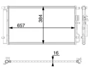 Kondensator, Klimaanlage MAHLE AC 64 000P