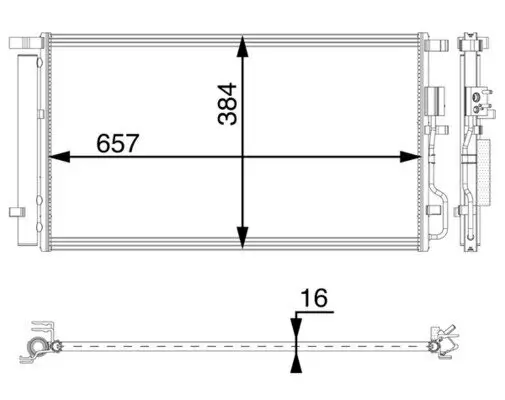 Kondensator, Klimaanlage MAHLE AC 64 000P Bild Kondensator, Klimaanlage MAHLE AC 64 000P