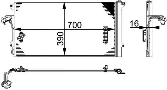 Kondensator, Klimaanlage MAHLE AC 659 000P Bild Kondensator, Klimaanlage MAHLE AC 659 000P