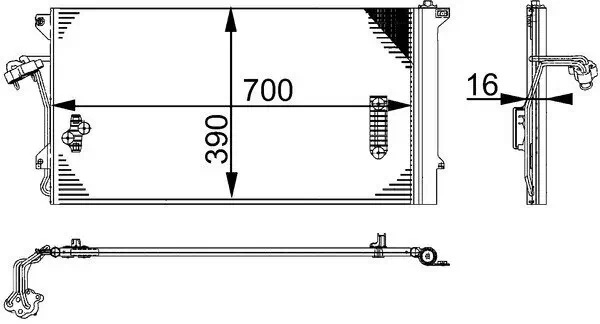 Kondensator, Klimaanlage MAHLE AC 659 000S