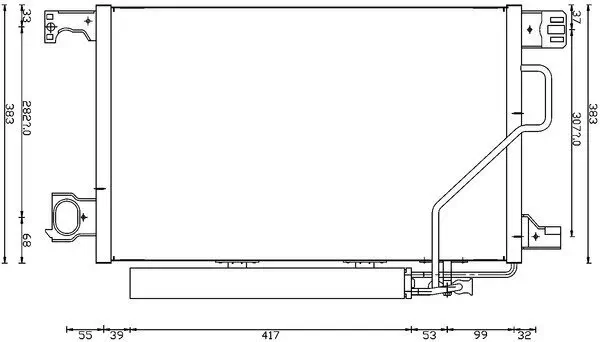 Kondensator, Klimaanlage MAHLE AC 662 000S