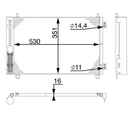 Kondensator, Klimaanlage MAHLE AC 664 000S