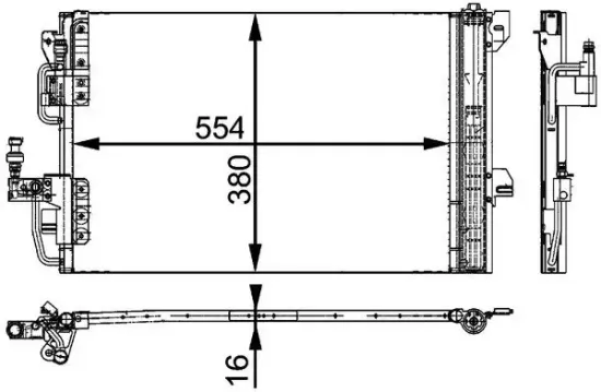 Kondensator, Klimaanlage MAHLE AC 665 000P Bild Kondensator, Klimaanlage MAHLE AC 665 000P