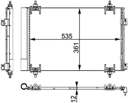 Kondensator, Klimaanlage MAHLE AC 667 000P Bild Kondensator, Klimaanlage MAHLE AC 667 000P