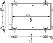 Kondensator, Klimaanlage MAHLE AC 667 000S