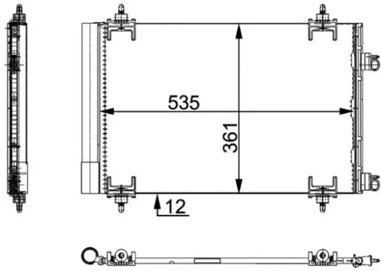 Kondensator, Klimaanlage MAHLE AC 668 000P Bild Kondensator, Klimaanlage MAHLE AC 668 000P