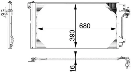 Kondensator, Klimaanlage MAHLE AC 672 000P Bild Kondensator, Klimaanlage MAHLE AC 672 000P