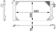 Kondensator, Klimaanlage MAHLE AC 672 000S