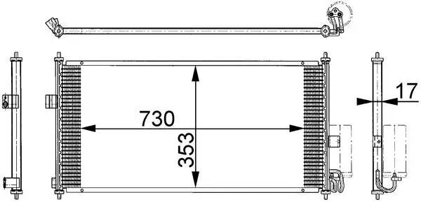 Kondensator, Klimaanlage MAHLE AC 674 000S