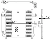 Kondensator, Klimaanlage MAHLE AC 677 000S