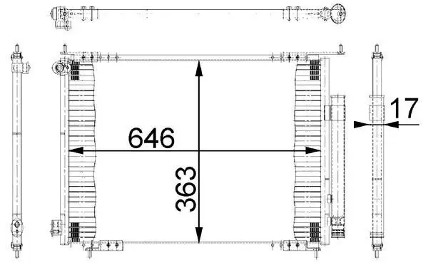 Kondensator, Klimaanlage MAHLE AC 678 000S