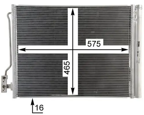 Kondensator, Klimaanlage MAHLE AC 67 000P Bild Kondensator, Klimaanlage MAHLE AC 67 000P