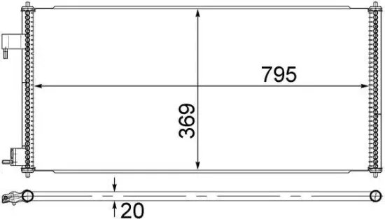 Kondensator, Klimaanlage MAHLE AC 689 000S Bild Kondensator, Klimaanlage MAHLE AC 689 000S