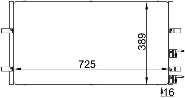 Kondensator, Klimaanlage MAHLE AC 695 000P