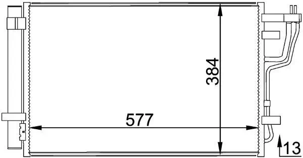 Kondensator, Klimaanlage MAHLE AC 697 000P