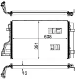 Kondensator, Klimaanlage MAHLE AC 697 000S