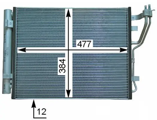 Kondensator, Klimaanlage MAHLE AC 709 000P Bild Kondensator, Klimaanlage MAHLE AC 709 000P