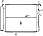 Kondensator, Klimaanlage MAHLE AC 712 000S