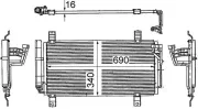 Kondensator, Klimaanlage MAHLE AC 714 000S