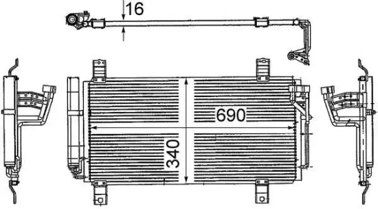 Kondensator, Klimaanlage MAHLE AC 714 000S Bild Kondensator, Klimaanlage MAHLE AC 714 000S