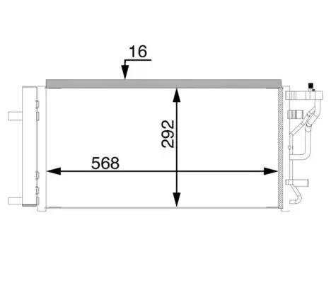 Kondensator, Klimaanlage MAHLE AC 71 000S