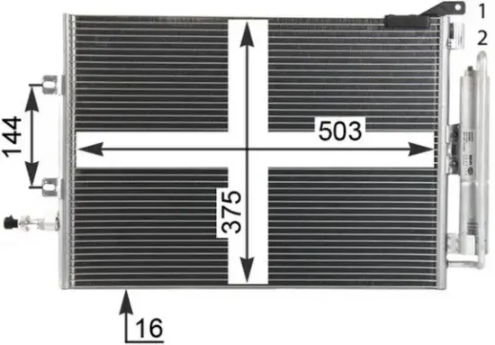 Kondensator, Klimaanlage MAHLE AC 721 000P Bild Kondensator, Klimaanlage MAHLE AC 721 000P