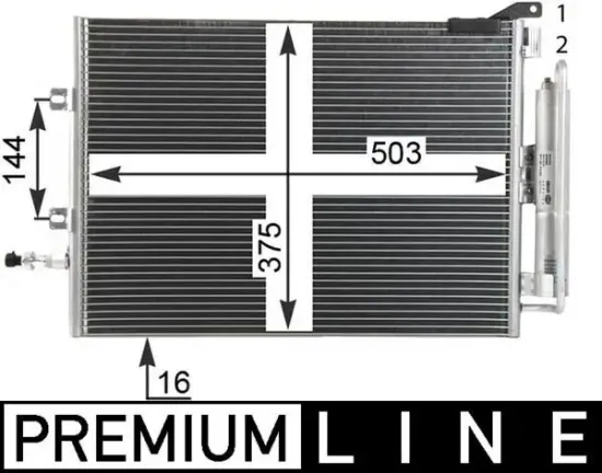 Kondensator, Klimaanlage MAHLE AC 721 000P Bild Kondensator, Klimaanlage MAHLE AC 721 000P