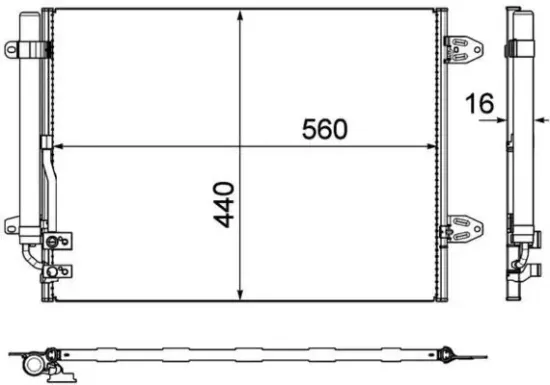 Kondensator, Klimaanlage MAHLE AC 733 000P Bild Kondensator, Klimaanlage MAHLE AC 733 000P