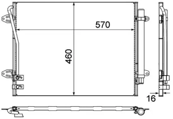 Kondensator, Klimaanlage MAHLE AC 734 000P Bild Kondensator, Klimaanlage MAHLE AC 734 000P