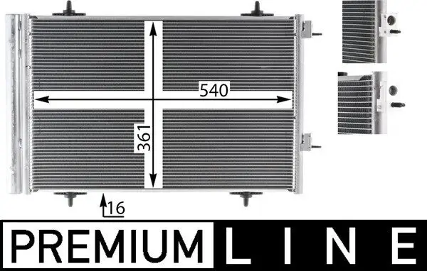 Kondensator, Klimaanlage MAHLE AC 735 000P