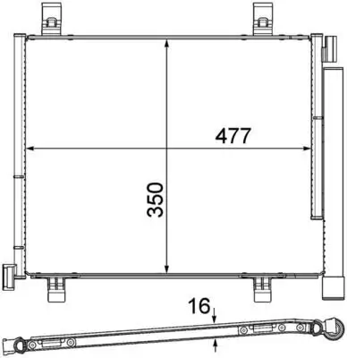 Kondensator, Klimaanlage MAHLE AC 747 000P Bild Kondensator, Klimaanlage MAHLE AC 747 000P