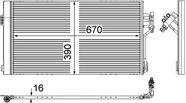 Kondensator, Klimaanlage MAHLE AC 761 000P