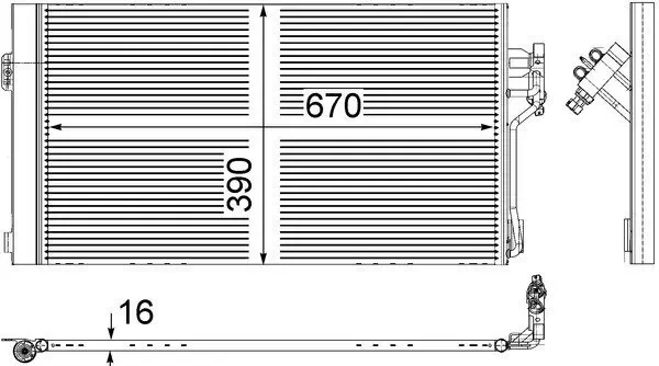 Kondensator, Klimaanlage MAHLE AC 761 000S
