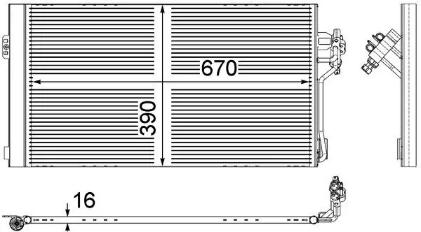 Kondensator, Klimaanlage MAHLE AC 762 000P