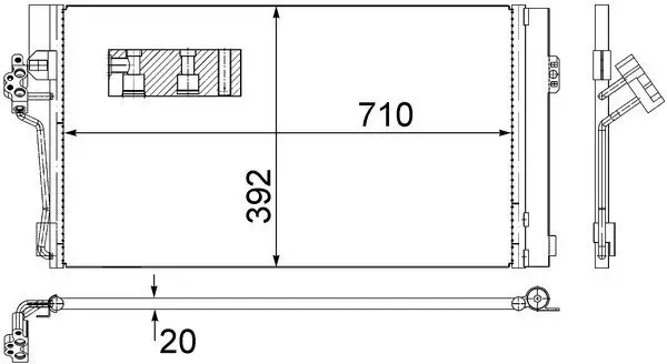 Kondensator, Klimaanlage MAHLE AC 762 000S