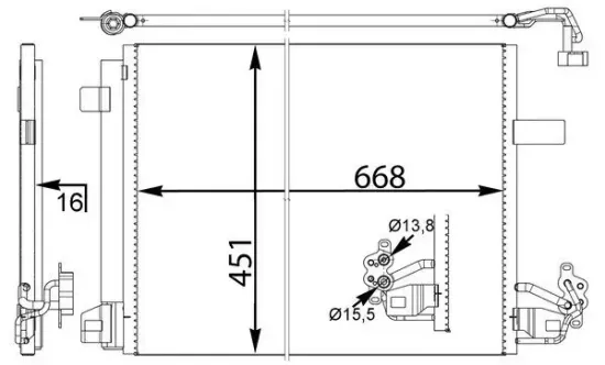 Kondensator, Klimaanlage MAHLE AC 774 000S Bild Kondensator, Klimaanlage MAHLE AC 774 000S