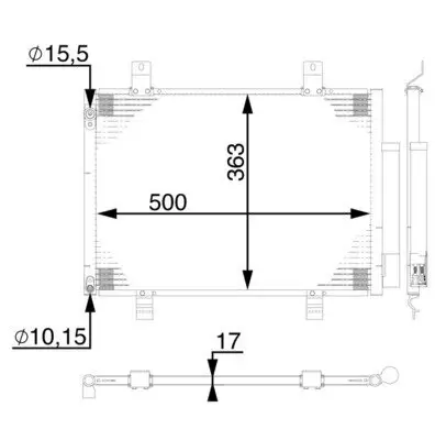 Kondensator, Klimaanlage MAHLE AC 77 000S Bild Kondensator, Klimaanlage MAHLE AC 77 000S