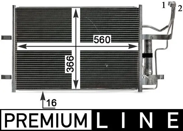 Kondensator, Klimaanlage MAHLE AC 791 000P