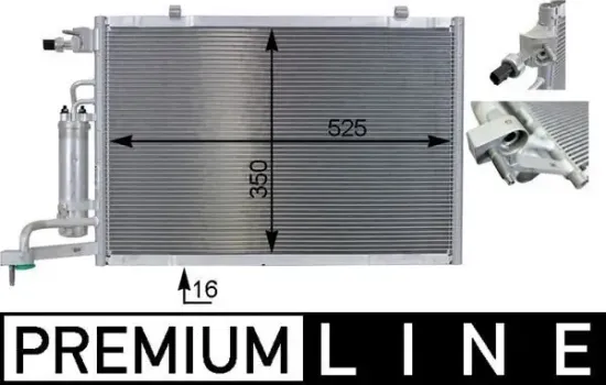 Kondensator, Klimaanlage MAHLE AC 7 000P Bild Kondensator, Klimaanlage MAHLE AC 7 000P