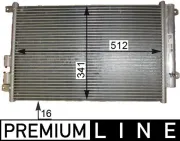 Kondensator, Klimaanlage MAHLE AC 809 000P