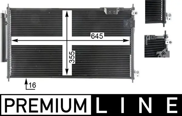 Kondensator, Klimaanlage MAHLE AC 826 000P