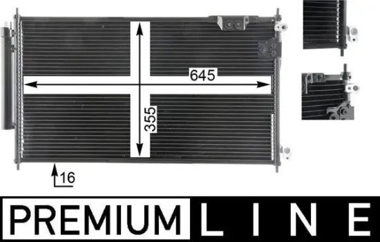 Kondensator, Klimaanlage MAHLE AC 826 000P Bild Kondensator, Klimaanlage MAHLE AC 826 000P